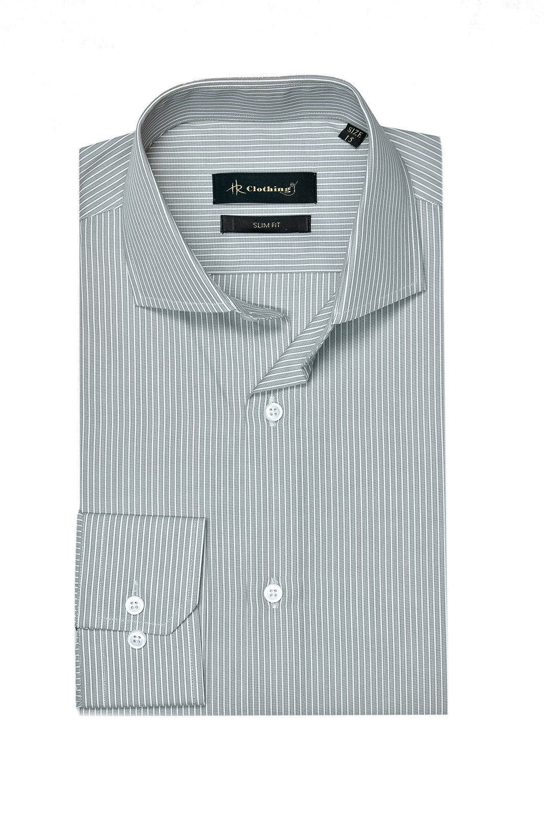 Formal Shirt Dsh-0141 Light Grey Stripe