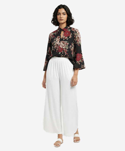 Women's Top Black Floral