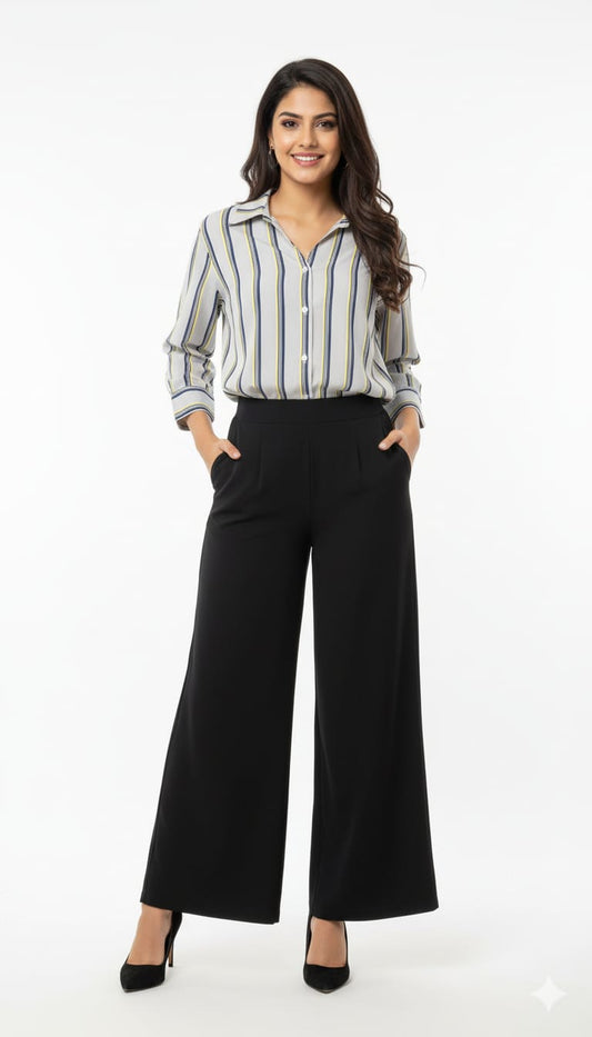 Women's Shirt Navy Stripe