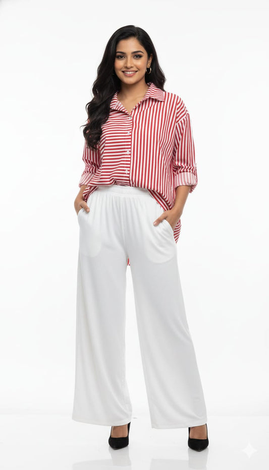 Women's Shirt Brown Stripe