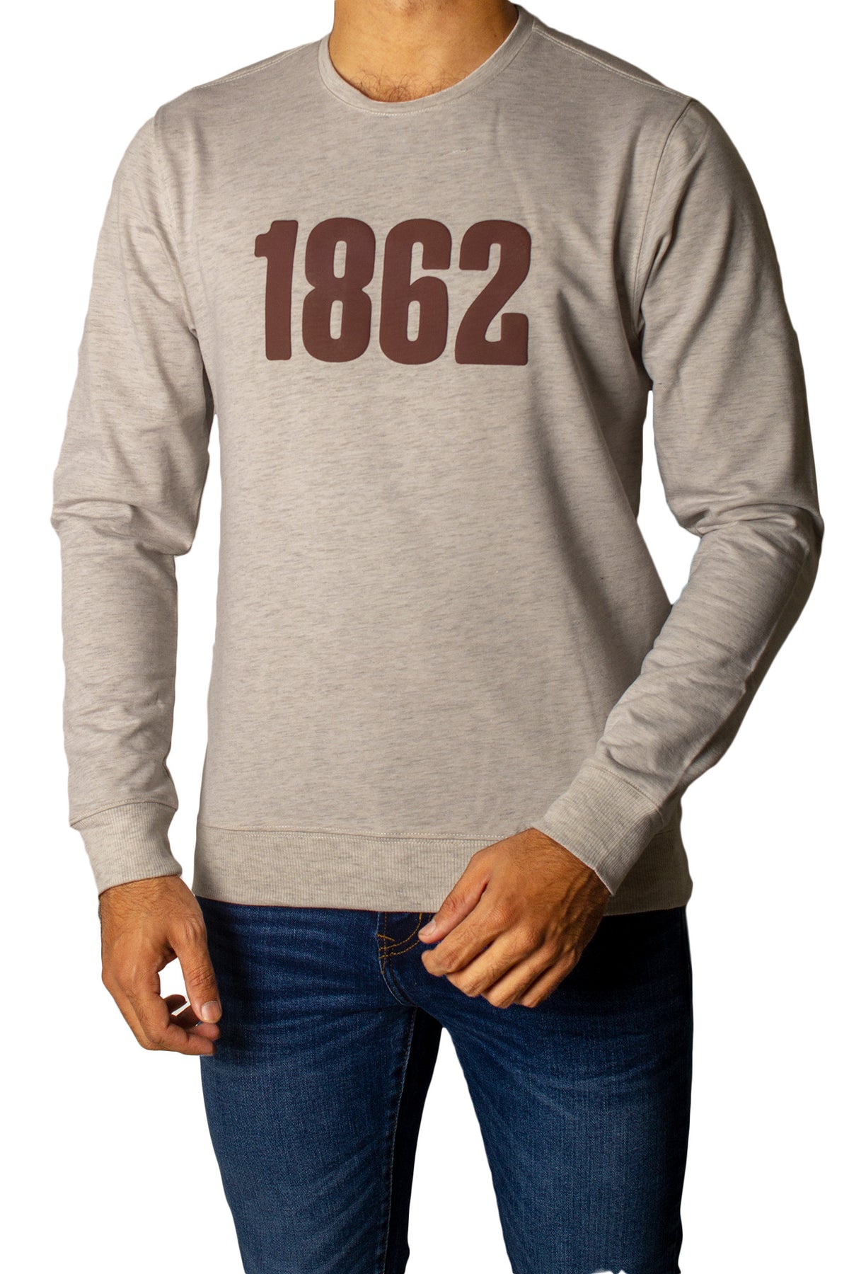 1862 Printed Full Sleeves T-Shirt Tsh-6833 Grey