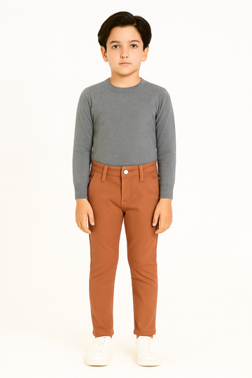 HR clothing Kids Cotton Pant - Rust