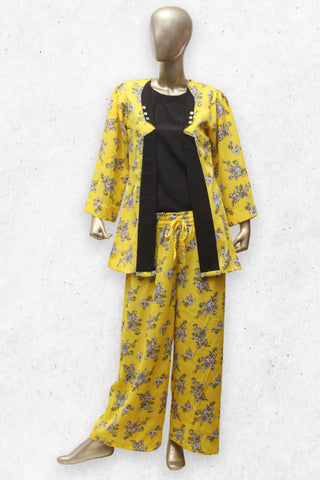 Women's Maxi DN-1412 Yellow Floral