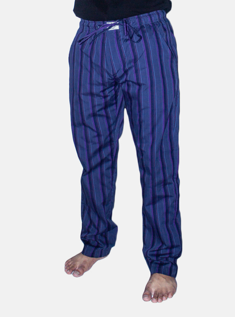 Men's Casual Pajama Lwr-0242 Purple Stripe