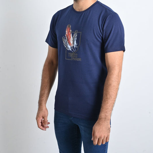 HR clothing Mens TShirt - Navy Blue