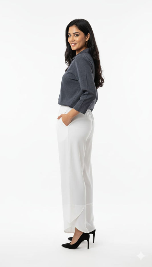Women's Pant Printed White