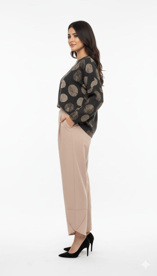 Women's Pant Printed Peach