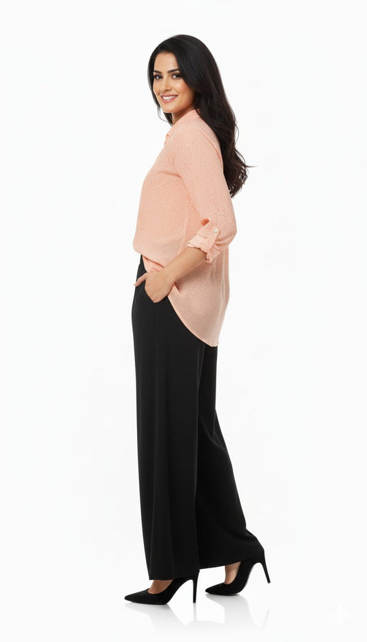 Women's Pant Printed Black