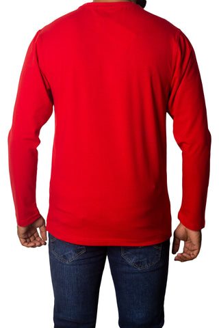 Plain Full Sleeves T-Shirt Tsh-6844 Red