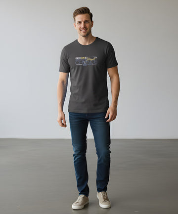 HR Clothing Men’s Graphic T-Shirt – Grey