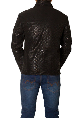 Men's Faux Leather Jacket Jk-0312 Black