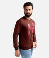 HR Clothing Men's Full Sleeves T-Shirt - Brown