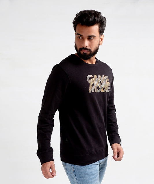 HR Clothing Men's Full Sleeves T-Shirt - Black Game Mode
