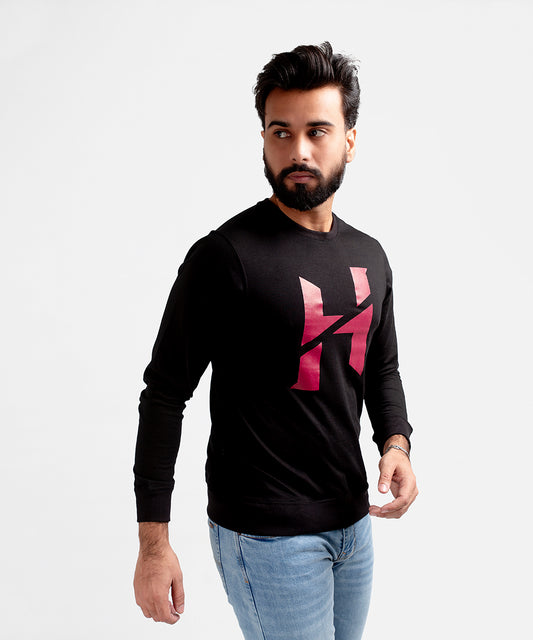 HR Clothing Men's Full Sleeves T-Shirt - Black