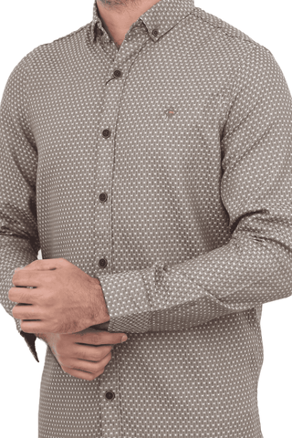 Men's Casual Shirt SHC-1717 Dotted Green