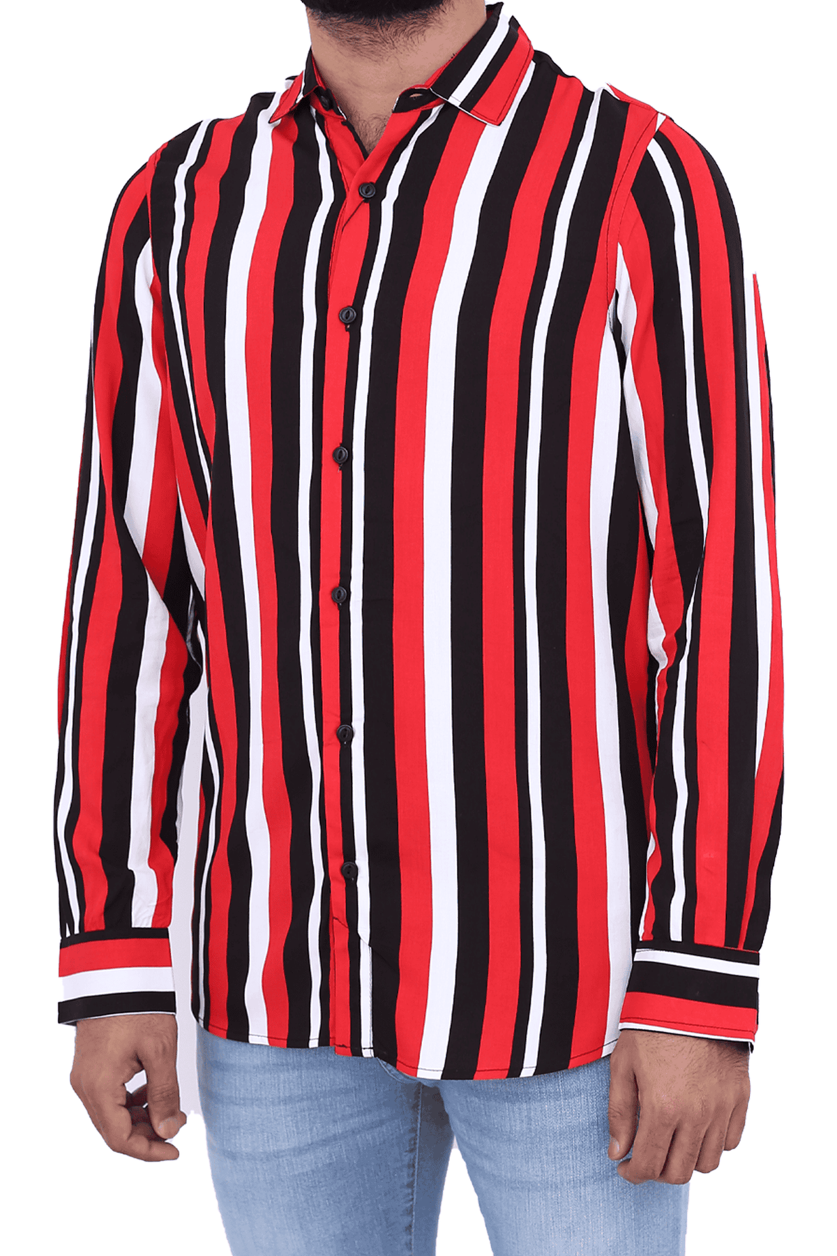 Men's Casual Shirt SHC-1742 Red Stripe