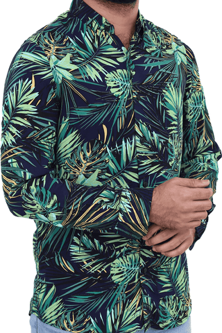 Men's Casual Shirt SHC-1741 Printed Green