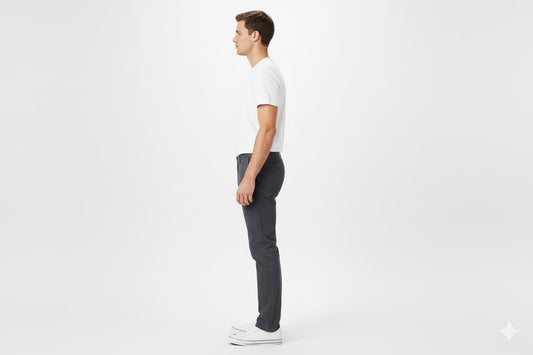 HR Clothing Men's Chino - Texture Navy
