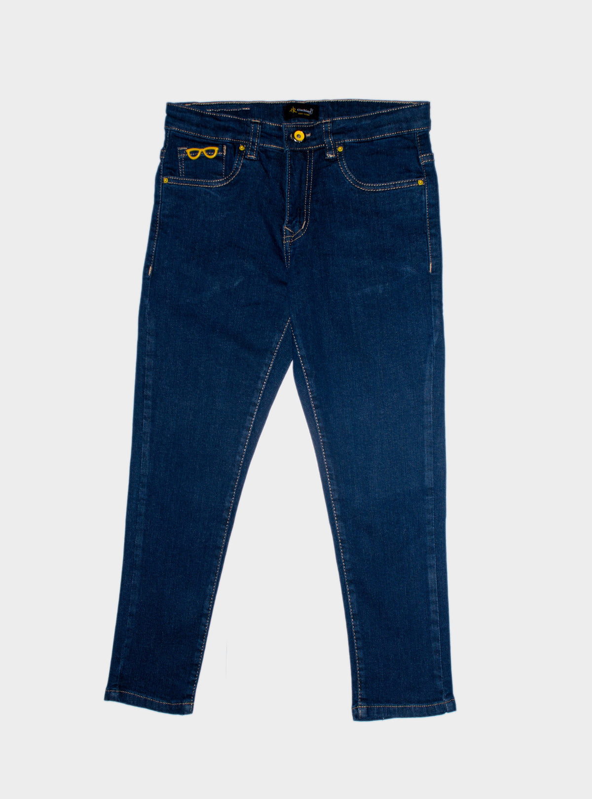 Straight Fit Authentic Wash Kid Jeans Bjp-0126 Greenish