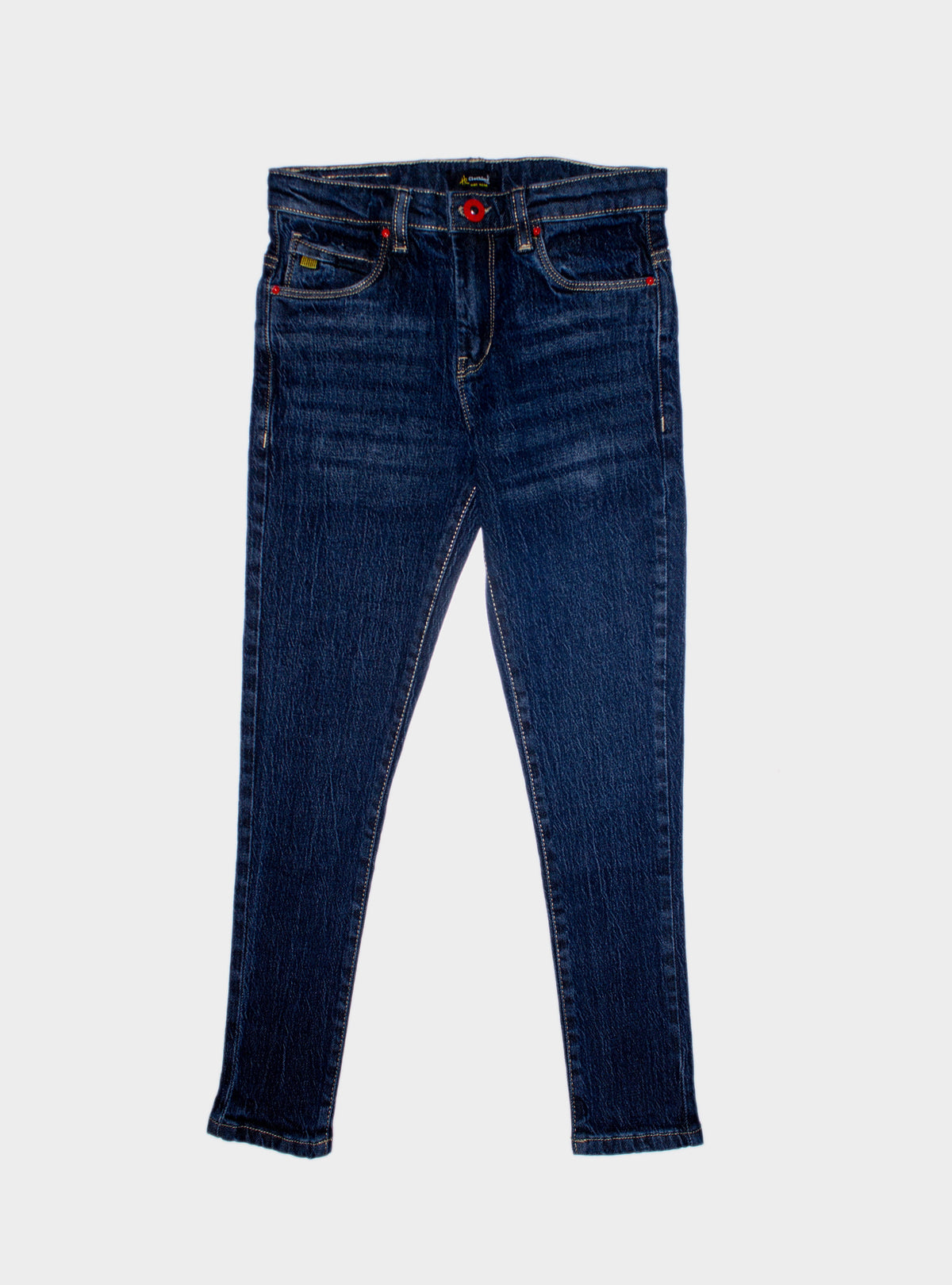 Straight Fit Authentic Wash Kid Jeans Bjp-0127 Navy