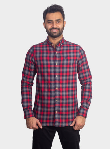 Checkered Casual Shirt - Shc-1443 Red Chk
