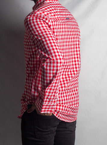 Casual Checkered Shirt - Shc-1489 Red
