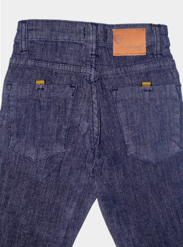 Straight Fit Authentic Wash Kid Jeans Bjp-0133 Navy