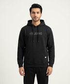 HR Clothing Men's Printed Hoodie - Black - Tsh-5990