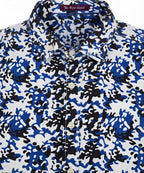 Men's Casual Printed Blue Half Sleves Shc-1776 (H)