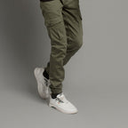 HR Clothing Men's Cargo Trousers - Green LWR-0486