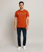 HR Clothing Men’s Printed T-Shirt – Mustard TSH-5879