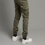 HR Clothing Men's Cargo Trousers - Green LWR-0486