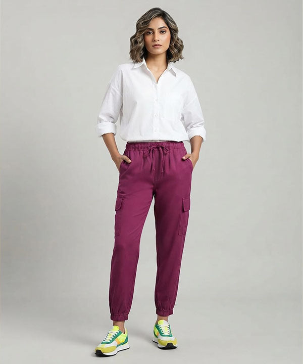 Women's Western  PERSIAN RED Jogger Trousers LLW-0004