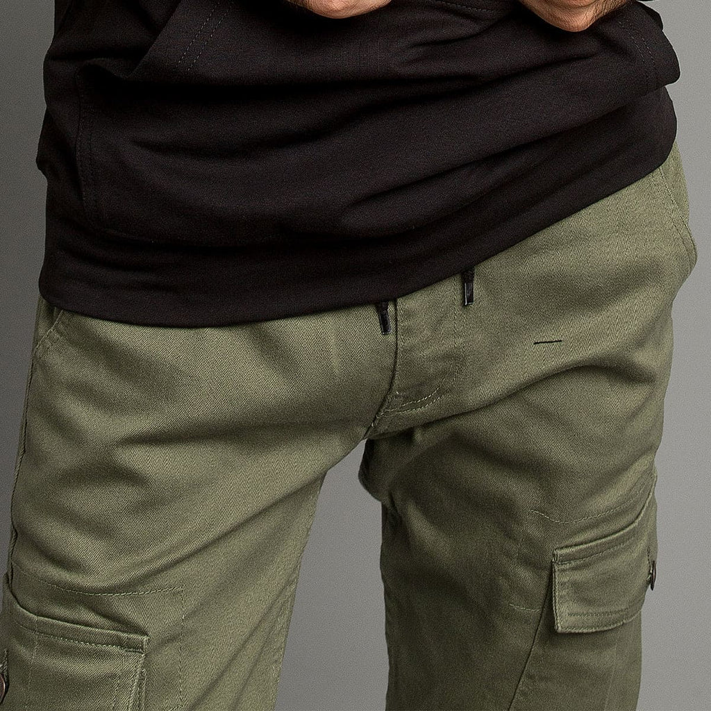 HR Clothing Men's Cargo Trousers - Green LWR-0486