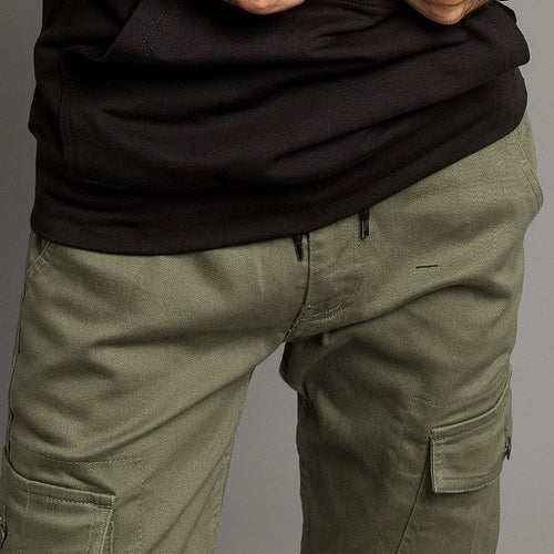 HR Clothing Men's Cargo Trousers - Green LWR-0486