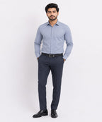 Men's Dress Shirt - Silver Blue Dsh-0293