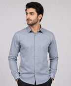Men's Dress Shirt - Silver Blue Dsh-0293