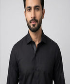 Men's Dress Shirt - Black Dsh-0289