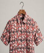 Men's Casual Printed Red Half Sleves Shc-1776 (H)