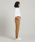 Women's Western  Brown Jogger Trousers LLW-0004