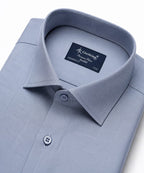 Men's Dress Shirt - Silver Blue Dsh-0293
