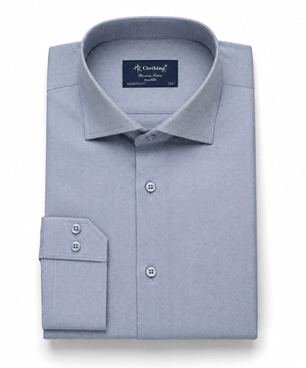Men's Dress Shirt - Silver Blue Dsh-0293