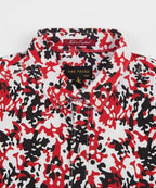 Men's Casual Printed Red Half Sleves Shc-1776 (H)