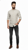 Men's Casual Shirt - Shc-1536 D-Beige