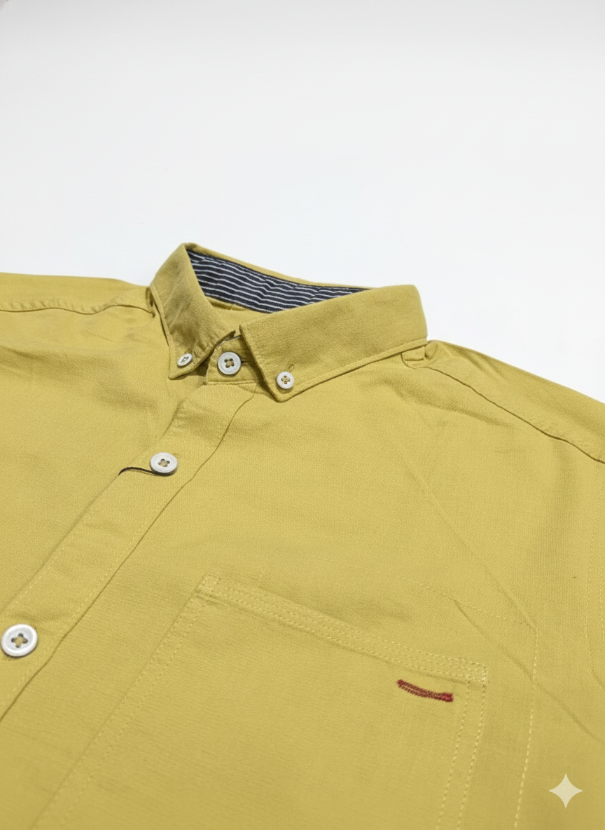 Men's Casual Shirt - Shc-1453 Yellow