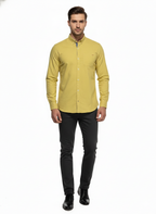 Men's Casual Shirt - Shc-1453 Yellow