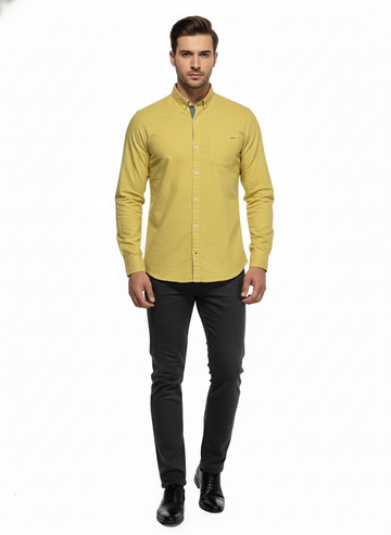 Men's Casual Shirt - Shc-1453 Yellow