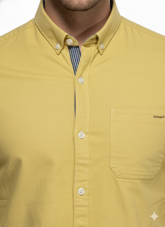 Men's Casual Shirt - Shc-1453 Yellow