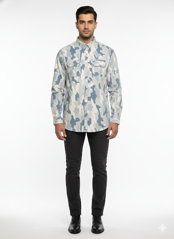 Men's Casual Shirt - Shc-1029 Camouflage C