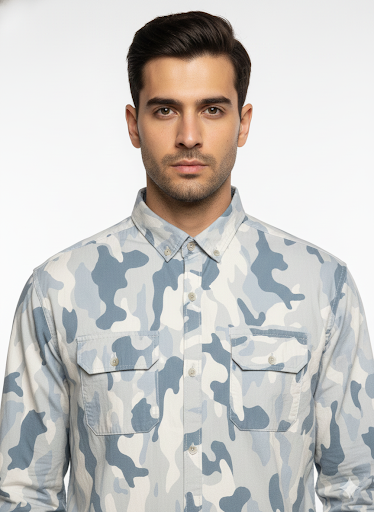 Men's Casual Shirt - Shc-1029 Camouflage C